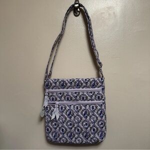 Vera Bradley Disney Belle Floral Cameos Triple Zip Hipster Crossbody Bag NWT DS3
